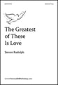 The Greatest of These Is Love SATB choral sheet music cover